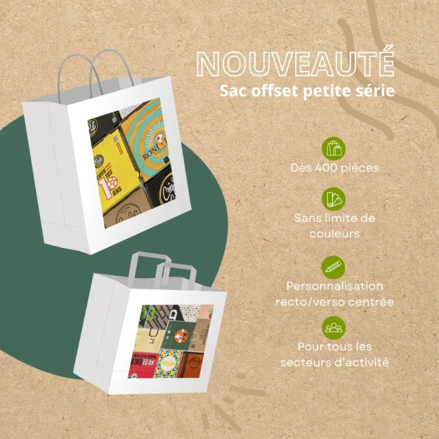sac kraft personnalisé, sac luxe en cartion, sac papier imprimés