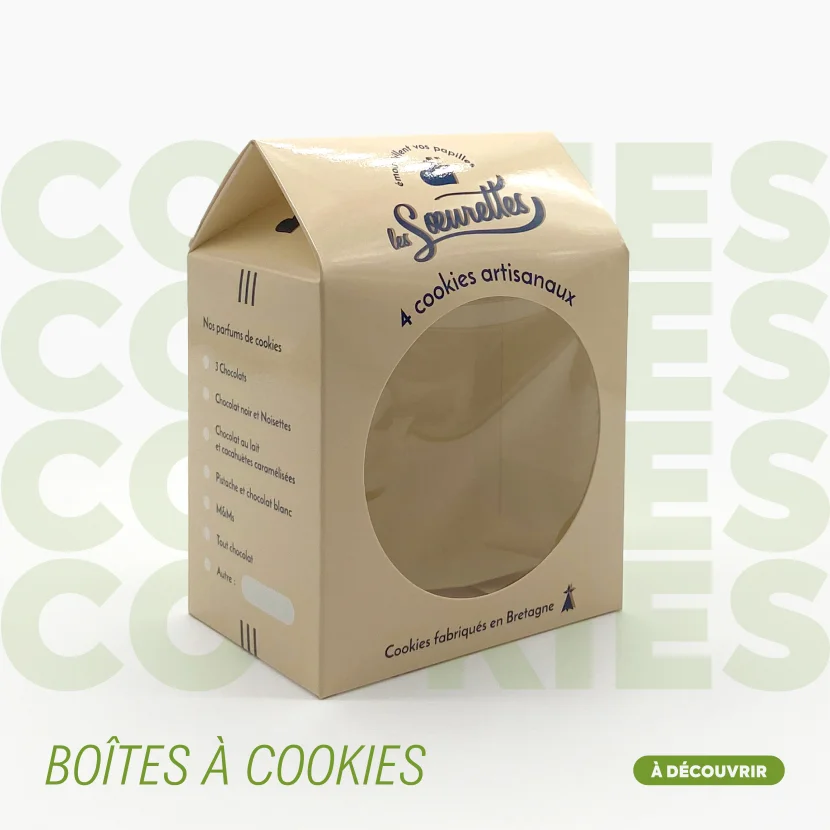 boite à cookies personnalisé fenetrée