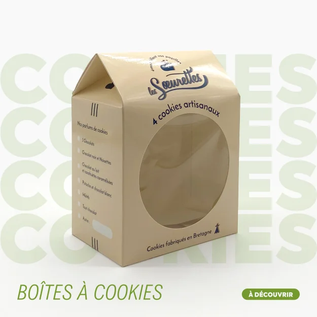 boite à cookies personnalisé fenetrée