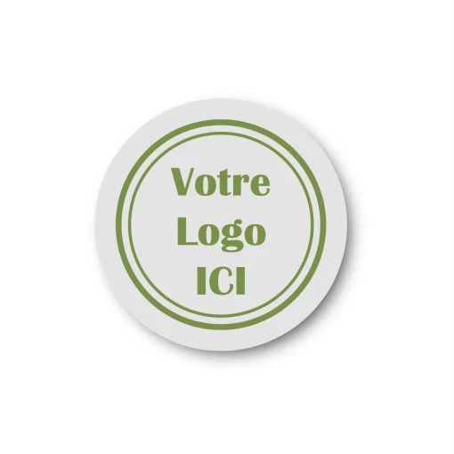 Autocollant personnalisé pour packaging, idéal pour étiqueter vos sacs, boîtes ou gobelets à emporter.