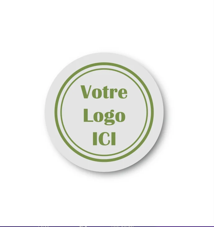 Autocollant personnalisé pour packaging, idéal pour étiqueter vos sacs, boîtes ou gobelets à emporter.