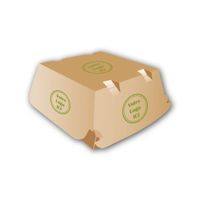 Boîte en carton kraft personnalisée pour burger à emporter