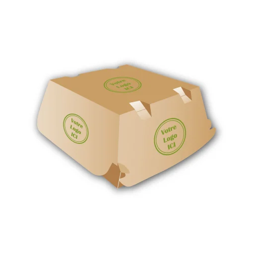 Boîte en carton kraft personnalisée pour burger à emporter