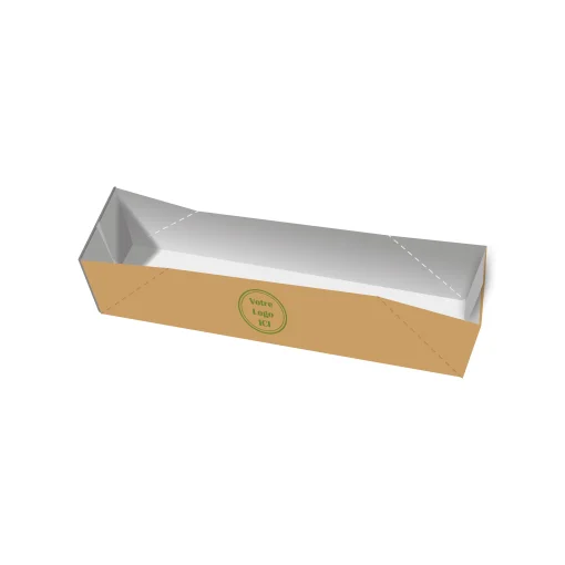 Emballage street food personnalisé – barquette hot dog avec logo