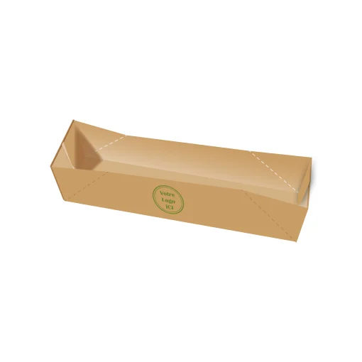 Emballage hot dog sur mesure en carton brun kraft