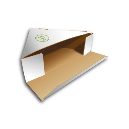 Boîte à pizza roulée kraft avec poignée et logo imprimé