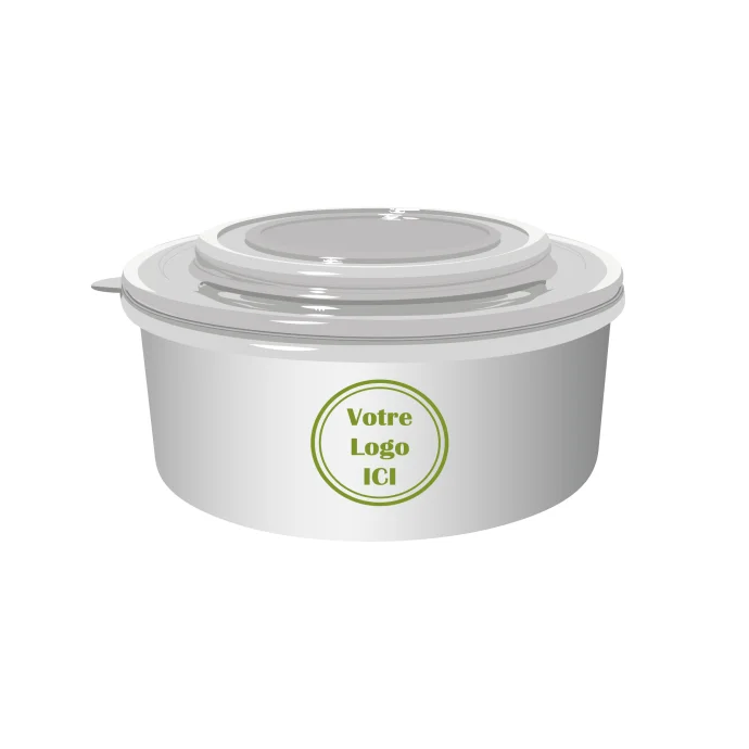 Bol à salade personnalisé avec couvercle pour la vente à emporter