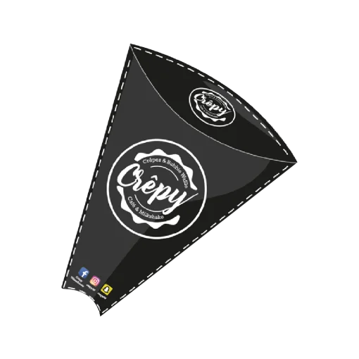 Étui à crêpe personnalisé en papier, pratique pour la vente à emporter