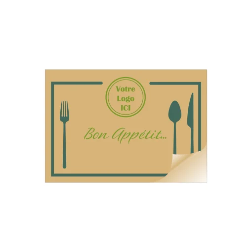 set de table/plateau brun imprimer